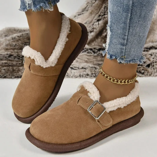 Grace - Flauschige und warme Slip-On Sandalen mit Wolle