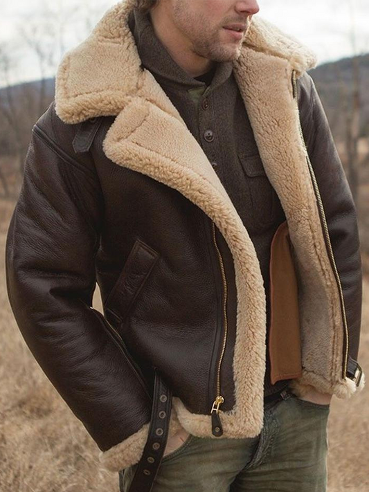 Marlo - Stylische Winter Leder Jacke für Männer