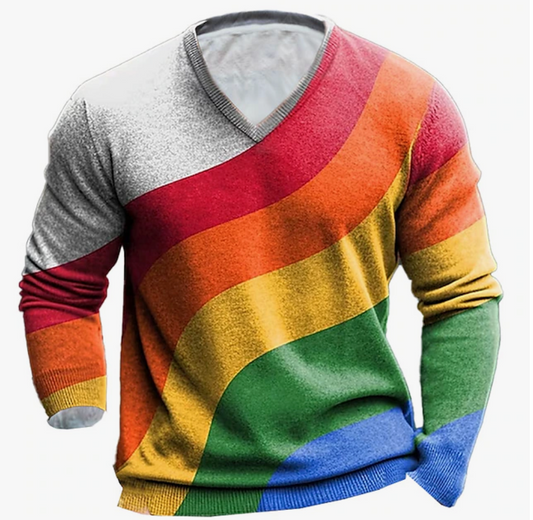 Bryn - Stylischer Regenbogen Pullover