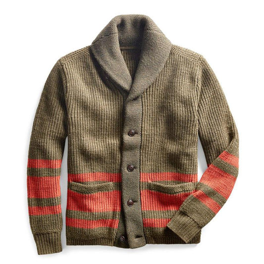 Derek - Moderner Langarm-Strick-Pullover im Vintage Look für Männer