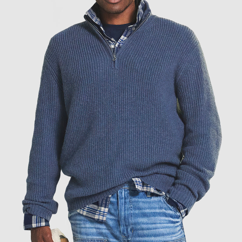 ARLO - Pullover mit Viertel-Reißverschluss