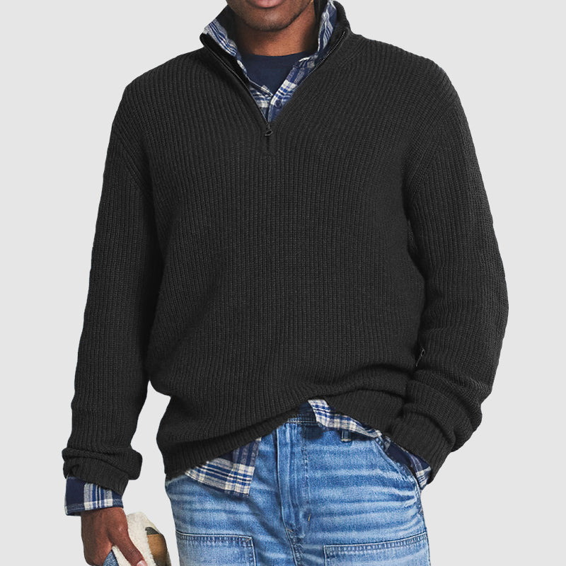 ARLO - Pullover mit Viertel-Reißverschluss